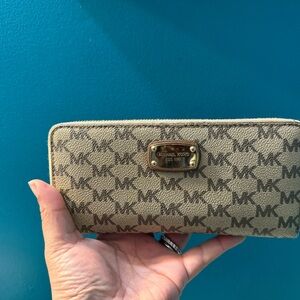 Michael Kors Tan Monogram Wallet